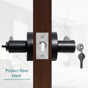 Plantex Door Lock for Main Door/Mortise Lock for Home/Door Handle Lock Set with 3 Computerise Keys - (Black)