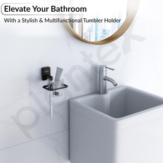 Plantex 304 Garde Stainless Steel Tooth Brush Holder/Tumbler Holder/Bathroom Accessories - Darcy (Black)