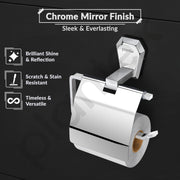 Plantex Toilet Paper Holder for Bathroom/304 Grade Stainless Steel Tissue Paper Roll Holder/Bathroom Accessories - Pack of 1 (PM-2410, Chrome)