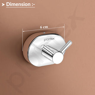 Plantex J4 Stainless Steel Clothes Hanger for Wall/Hangers for Bathroom/Robe Hook/Bathroom Accessories (Chrome Finish) Onix