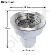 Plantex Coupling for Kitchen Sink/Stainless Steel Waste Coupling/Round Shape Coupling - Pack of 1 (Deluxe, Chrome Finish)
