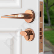 Plantex Heavy Duty Door Lock - Main Door Lock Set with 3 Keys/Mortise Door Lock for Home/Office/Hotel (7077 - PVD Choco & Satin Black Matt)