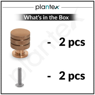 Plantex Knobs for Drawer/Drawer Knobs/Cabinet Knobs/Drawer knobs Handle/Pull-Push Knobs for Home/Office Drawers - Pack of 2 (Rose Gold)