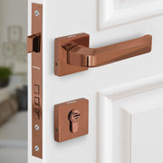 Plantex Premium Mortise Lock with 3 Years of Warranty/Main Door Lock Set for Home/Door Locks (PT-013, Rose Gold)