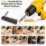 Plantex Cordless Drill Machine 12V/3/8 Inch 10mm Chuck/Brushed 550 Motor/0-600 RPM/10-15Nm Torque/Cordless Power Drill with Battery & Charger for Home DIY – Yellow (APS-ML-D015)
