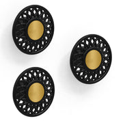 Plantex Drawer Knob/Round Knob for Cabinets/Pull-Push Knob for Home/Office Drawer - Pack of 3 (Black)