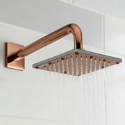 Plantex Stainless Steel Overhead Shower 6 x 6 inch with Water-Saving Technology/High pressure Rain Shower Head without Arm/Bathroom Shower -(Sandwich-PVD Rose Gold)