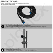 Plantex Shower Panel for Bathroom/Deluxe Circular Shower Panel Set/Overhead Showers and Hand Shower for Bathroom with Hot &cold MixerÃ¢â‚¬â€œ(Black)