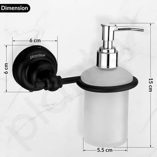 Plantex 304 Grade Stainless Steel Liquid Soap Dispenser/Shampoo Dispenser/Hand Wash Dispenser/Bathroom Accessories - Skyllo (Black)