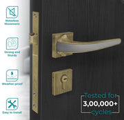 Plantex Mortise Door Lock/Heavy Duty Lock for Main Door/Mortise Locks for Home/Office/Hotel-3 Brass Keys (7091 - Brass Antique & Satin Black Matt)