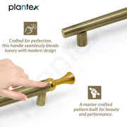 Plantex Main Door Handle/Stainless Steel & Aluminium Door Handle/450mm Pull-Push Handle for Home/Office/Hotel - Pack of 1 (DTMD-413, Brass Antique & Gold)