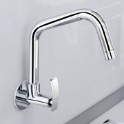 Plantex Pure Brass Sink tap for Kitchen Basin/Kitchen Tap with Brass Wall Flange and Water Saving Nozzle/Tap for Wash Basin/Kitchen Faucet-(ZUR-1508-Chrome)