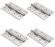 Plantex Door Hinges 4 inch x 14 Gauge/1.8 mm Thickness Home/Office/Hotel/Door Hinges for Main Door/Soft Movement Hinge for Bedroom/Kitchen/Bathroom/Kabza - Pack of 4 (Satin Matt)