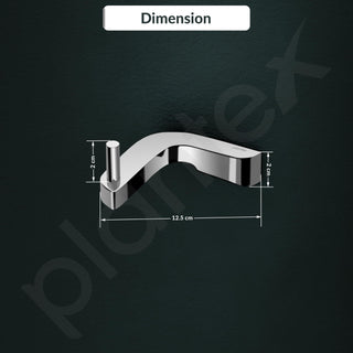 Plantex Smero Pure Brass Robe Hook/Door Hanger-Hook/Cloth-Towel Hanger/Bathroom Accessories - Aqua(Chrome)