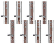 Plantex Stainless Steel 4 inch Tower Bolt/Tower Bolt for Home,Offices Doors and Windows/Tower Bolt for Main Door/Door Latch/Kundi/Chitakini/Door Latch for Windows (Rose Gold & Chrome, Pack of 8)