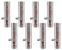 Plantex Stainless Steel 4 inch Tower Bolt/Tower Bolt for Home,Offices Doors and Windows/Tower Bolt for Main Door/Door Latch/Kundi/Chitakini/Door Latch for Windows (Rose Gold & Chrome, Pack of 8)