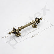 Plantex 13 Inch Main Door Handle/Antique Pull-Push Handle for Main Door/3 Years Warranty Pack of 2 (S-136-Brass)
