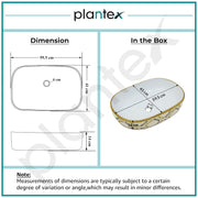 Plantex Tabletop Washbasin for Bathroom/Designer Ceramic Hand Wash Basin/Vessel Sink Basin for Home/Hotel - (23x16x5.5 inch - White & Gold)