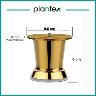 Plantex Heavy Duty Stainless Steel 3 inch Sofa Leg/Bed Furniture Leg Pair for Home Furnitures/Furniture Sofa Legs for Table/Sofa Support Legs/Sofa Furniture Leg (Golden) Set of 2 Pcs