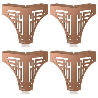 Plantex Designer 4 inch Sofa Leg for Bed and Table - Spare Legs for Furniture (Rose Golden) – 10 pcs