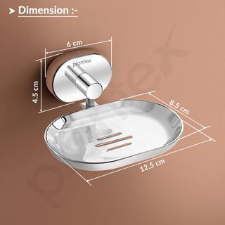 Plantex J4 Stainless Steel Wall Mounted Soap Holder for Bathroom/Soap Holder for Kitchen/Soap Stand for Bathroom/Bathroom Accessories (Chrome Finish) Onix