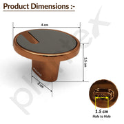 Plantex Knobs for Drawers/Drawer Knobs/Round Knob for Cabinets/Pull-Push Knob for Kitchen/Bedroom/Drawer - Pack of 4 (SH-433, Rose Gold & Grey)