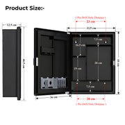 Plantex LED Mirror Cabinet for Bathroom/ABS Storage Cabinet/Mirror Cabinet for Wall/Mirror with Storage for Bathroom - 18x14 Inch (CAB-118, Black)