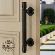 Plantex Main Door Handle/Pull & Push Handles for All Doors of House, Office, Hotels/200mm Wooden & Glass Door Handle - Pack of 1 (DC-Black & Z-Black)