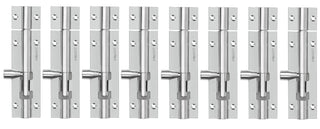 Plantex Stainless steel Tower Bolt/Tower Bolt for Home,Offices Doors and Windows/Tower Bolt for Main Door/Door Latch/Kundi/Chitakini/Door Latch for Windows - Pack of 8 (Chrome-Silver, 4 inch)