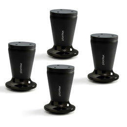 Plantex 3 Inch Sofa Leg for Bed Furniture/Aluminium Sofa Leg for Table/Support Legs/Furniture Leg - Pair of 2 (4 Piece) (DTS-87, Black)