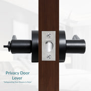 Plantex Heavy-Duty Door Lock - Bathroom Door Lock/Mortise Keyless Handle Set for Home/Bathroom/Balcony/Store Room - (DTM-628, Black)