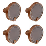 Plantex Knobs for Drawers/Drawer Knobs/Round Knob for Cabinets/Pull-Push Knob for Kitchen/Bedroom/Drawer - Pack of 4 (Rose Gold & Satin Black)