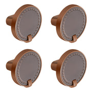 Plantex Knobs for Drawers/Drawer Knobs/Round Knob for Cabinets/Pull-Push Knob for Kitchen/Bedroom/Drawer - Pack of 4 (Rose Gold & Satin Black)