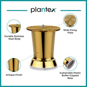 plantex Heavy Duty Stainless Steel 4 inch Sofa Leg/Bed Furniture Leg Pair for Home/Furniture Sofa Legs for Table/Sofa Support Legs/Sofa Furniture Leg (Chrome) Set of 10 Pcs