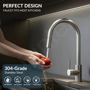 Plantex Pull-Down Kitchen Sink Tap/304 Stainless Steel Sink Tap for Kitchen Basin with 360â° Swivel Spout/Kitchen Sink Faucet- (1062, Matt)