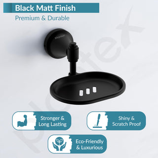 Plantex 304 Grade Stainless Steel Soap Holder/Stand for Bathroom and Wash Basin Bathroom Accessories - Niko (Black)