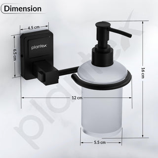 Plantex 304 Garde Stainless Steel Liquid Soap Dispenser/Shampoo Dispenser/Hand Wash Dispenser/Bathroom Accessories - Darcy (Black)