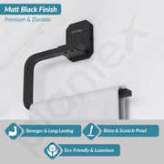 Plantex 304 Stainless Steel Napkin Holder for Wash Basin/Towel Ring for Bathroom/Towel Hanger/Bathroom Accessories - Cute (Black)