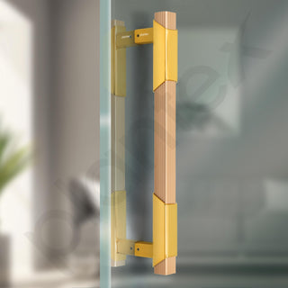 Plantex Door Handle/14 Inch Main Door Handle/Aluminium Door Handle/Pull-Push Door Handle/Door Accessories (Pack of 1, Gold)