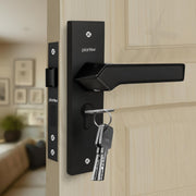 Plantex Heavy-Duty Door Lock/Door Handle Set with 3 Years of Warranty/Mortise Lock with 3 Keys, Brass Lockbody & Cylinder (8133 - DC-Black & Z-Black)