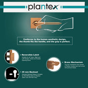 Plantex Main Door Lock/Mortise Lock for Door with 3 Years of Warranty - Robust Door Lock for Home with Brass Lock Body & Cylinder (7105 - PVD Choco)
