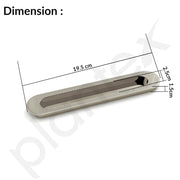 Plantex Sliding Door Handle/Concealed Handle for Sliding Door/160mm Concealed Handle for Wardrobe/Kitchen Cabinet - Pack of 2 (Satin)