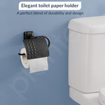 Plantex 304 Grade Stainless Steel Toilet Paper Holder for Bathroom/Toilet Roll Holder/Toilet Tissue Paper Roll Holder/Bathroom Accessories - Squaro (Black)