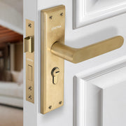 Plantex Door Lock Set - Main Door Lock Plate Handle Set/Mortise Lock with 3 Keys/Lock Body and Cylinder - Pack of 1 (OHMH-81, Brass Antique)
