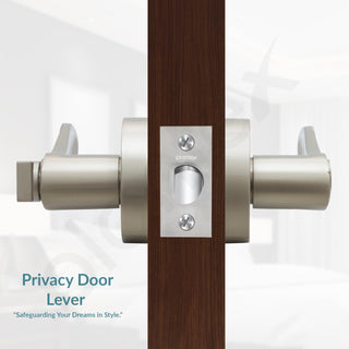 Plantex Heavy-Duty Door Lock - Bathroom Door Lock/Mortise Keyless Handle Set for Home/Bathroom/Balcony/Store Room - (DTM-628, Satin)
