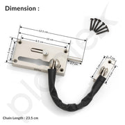 Plantex Door Chain with Baby Latch/Door Chain Lock for Main Door/Latch Lock for Door/Heavy Duty Door Safety Guard Lock for Home, Hotel & Office Security â€“ Pack of 1 (DTK-294-Satin)