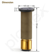 Plantex 6 Inch Sofa Leg for Bed Furniture/Aluminium Sofa Leg for Table/Support Legs/Furniture Leg - Pair of 4 (8 Piece) (DTS-77, Brass Antique & Gold)