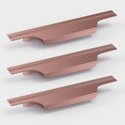 Plantex Profile Handle for Kitchen Cabinet/10 Inch Alluminium Drawer Profile Handle/Wardrobe Pull Handle for Home/Office/Hotel - Pack of 3 (Rose Gold)