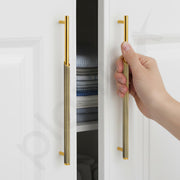 Plantex Stainless Steel & Aluminium Cabinet Handle/288mm Wardrobe Door Handle/Cupboard Pull-Push Handles for Home/Office - Pack of 1 (Brass Antique & Gold)