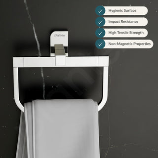 Plantex Napkin Ring for Bathroom/304 Grade Stainless Steel Towel Ring/Towel Hanger/Towel Holder/Bathroom Accessories - Pack of 1 (1902, Chrome)